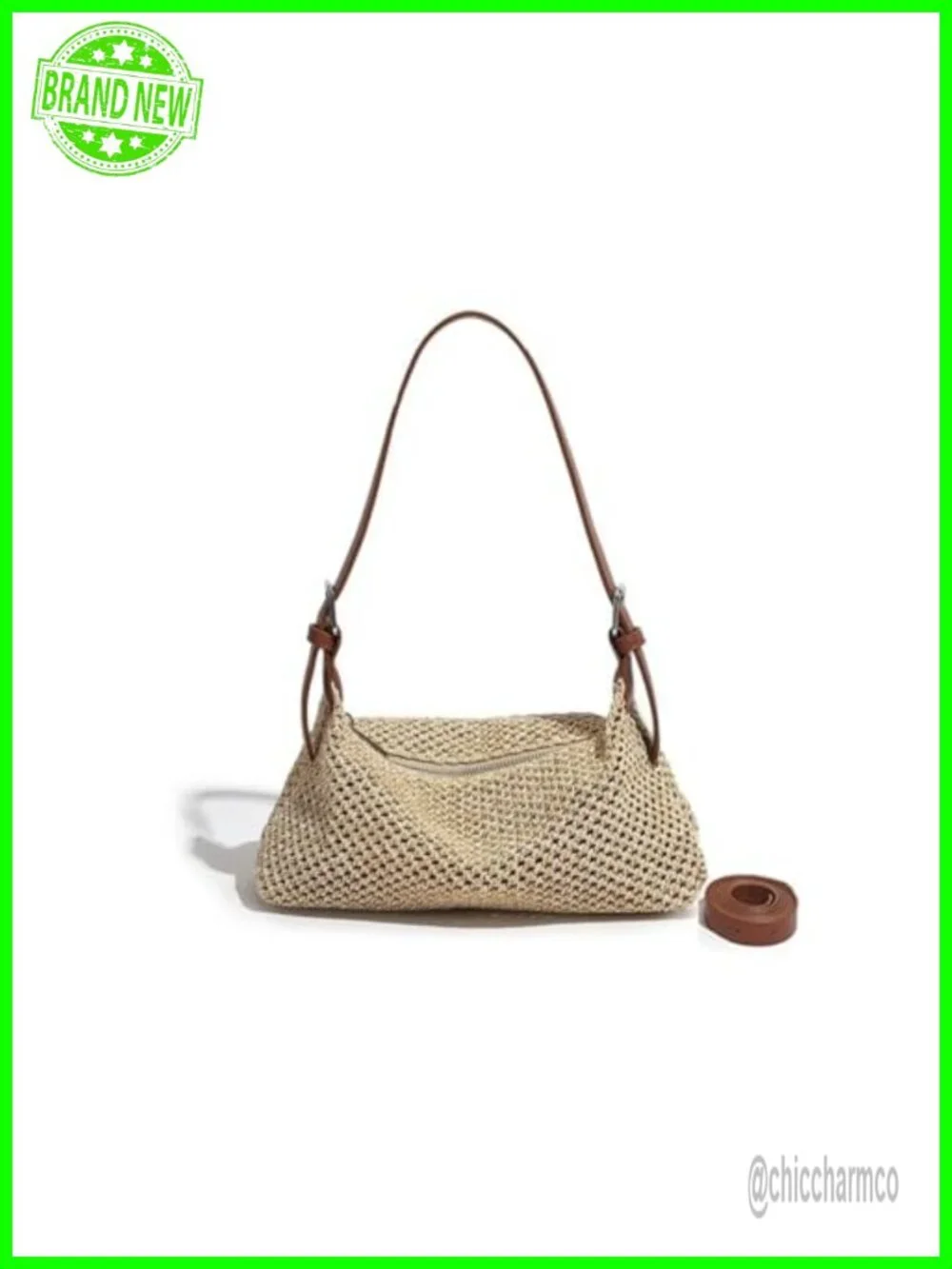 Woven Straw Hobo Bag Crossbody Beach Casual Summer Handbag Purse